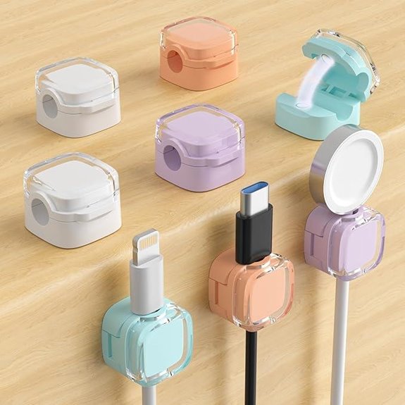Magnetic Adjustable Cable Clips (8-Pack)