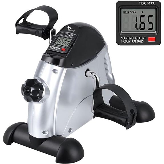 Himaly Mini Under Desk Exercise Bike with LCD Screen