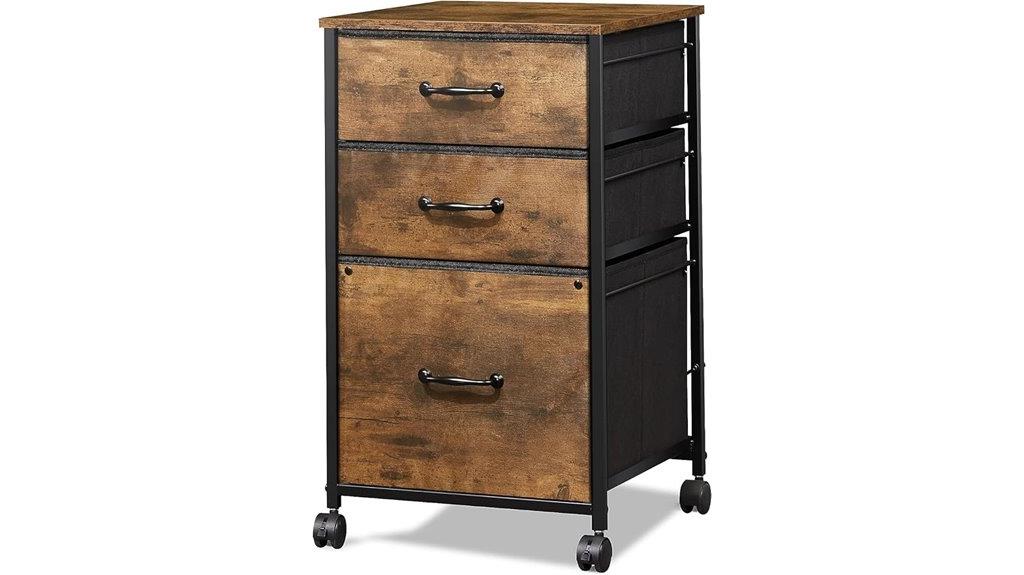 mobile 3 drawer file cabinet