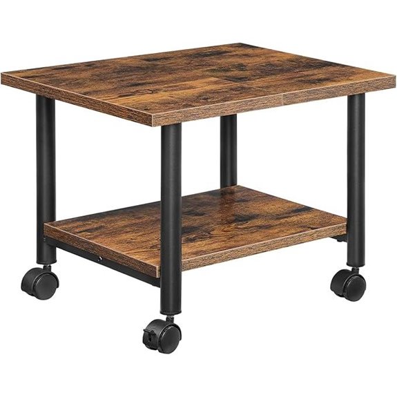 HOOBRO 2-Tier Mobile Printer Stand on Wheels