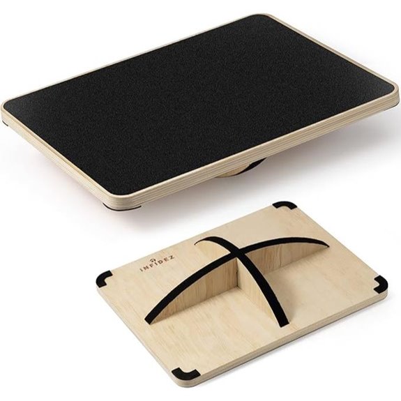 Multi-Option Wooden Balance Board for Core Training