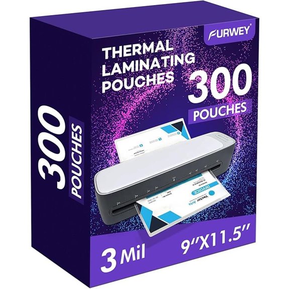 300 Laminating Sheets 9x11.5 Inches Clear