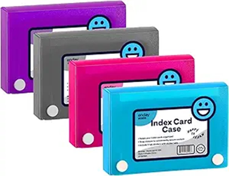 Emraw 3x5 Index Card Case Pack of 4
