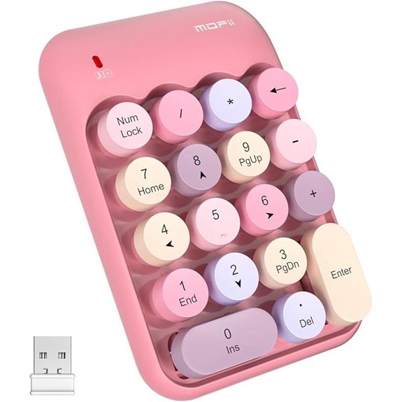 MOFII Wireless Pink Numeric Keypad with 18 Keys
