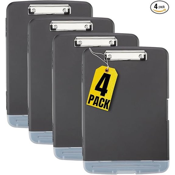 1InTheOffice Plastic Storage Clipboard (4 Pack)