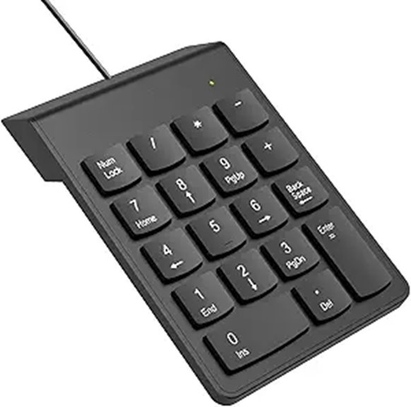 NOOX Portable 10-Key Numeric Keypad for Laptop/Desktop