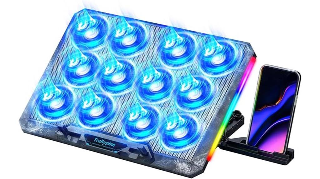 portable 12 fan laptop cooler