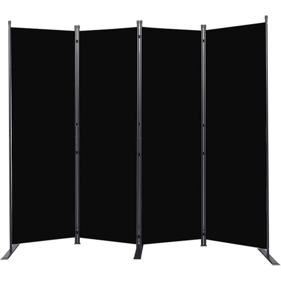 Portable 6FT Fabric Room Divider with 4 Panels