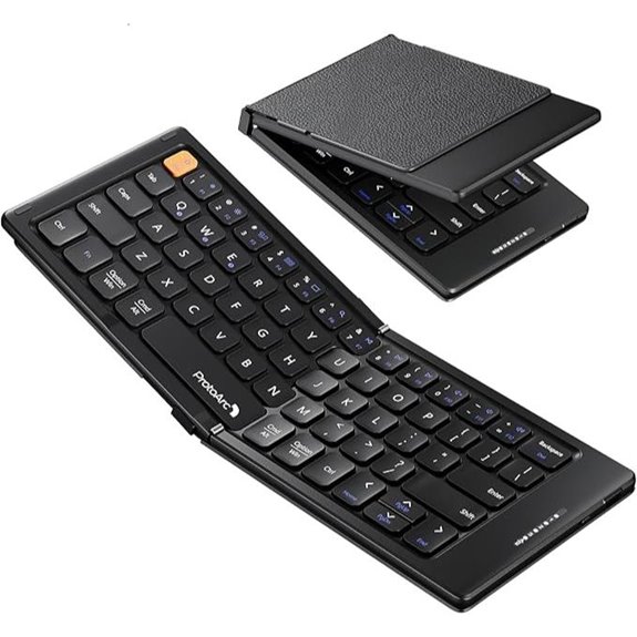 ProtoArc Portable Bluetooth Keyboard with Leather Cover