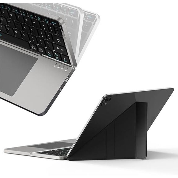 Foldable Wireless Keyboard with Touchpad for Multiple Devices