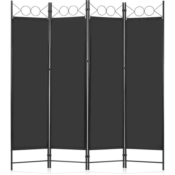 DUMOS 4-Panel Folding Privacy Room Divider