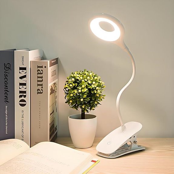 Rechargeable Clip-On Desk Lamp for Reading and Dorm