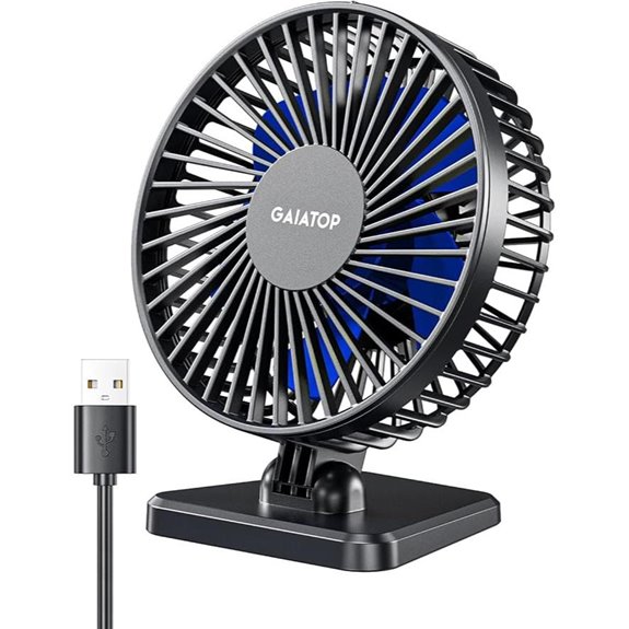 Gaiatop Portable USB Desk Fan with 3 Speeds