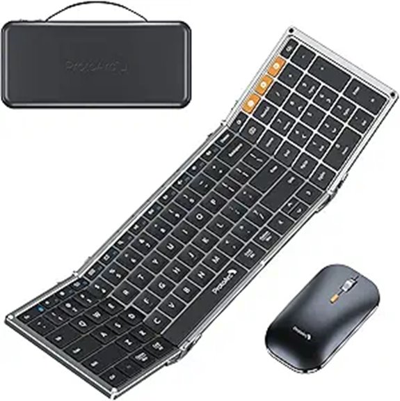 ProtoArc Foldable Wireless Keyboard and Mouse Combo