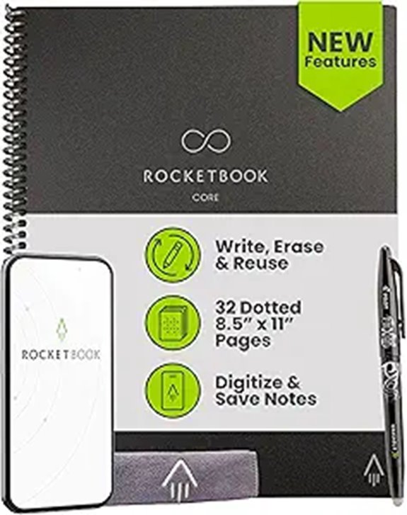 Rocketbook Core Reusable Smart Notebook Letter Size