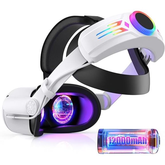 RGB Head Strap with 12000mAh Battery for Oculus Quest 2