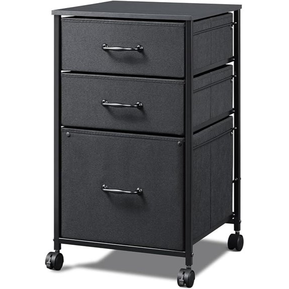 DEVAISE Rolling File Cabinet with 3 Drawers