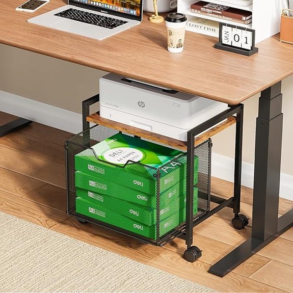 JKsmart Rolling Printer Stand with Drawer