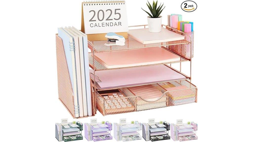 rose gold desk accessories