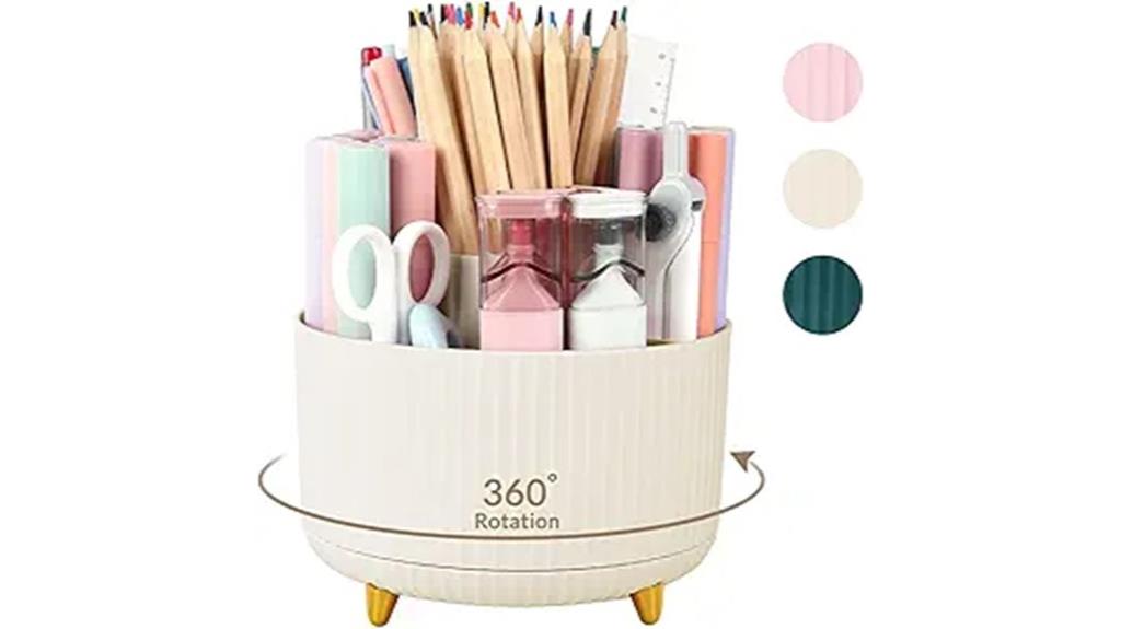 rotating plastic desk organizer