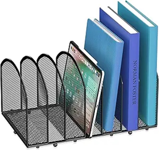 7-Section Mesh Desktop File Organizer
