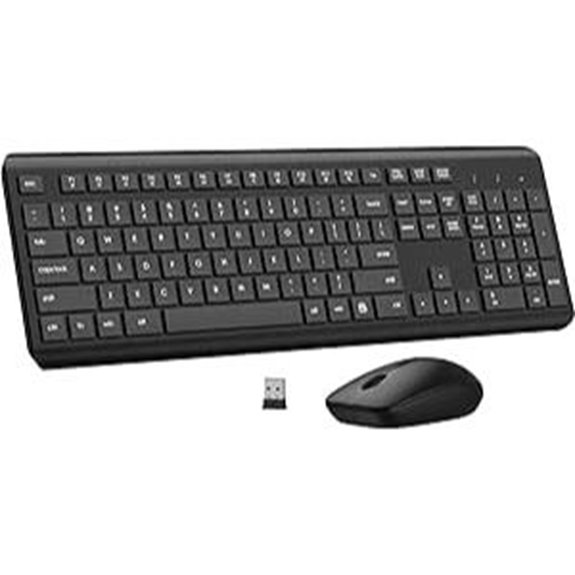 Wireless Keyboard and Mouse Combo (Full Size Silent)