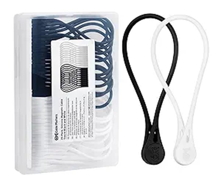 Cable Matters 20-Pack Silicone Magnetic Cable Ties