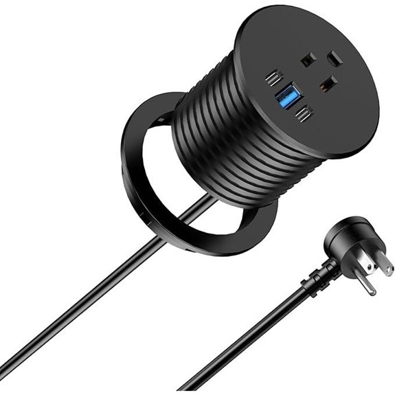 6 FT Recessed Power Strip with USB-C Outlet