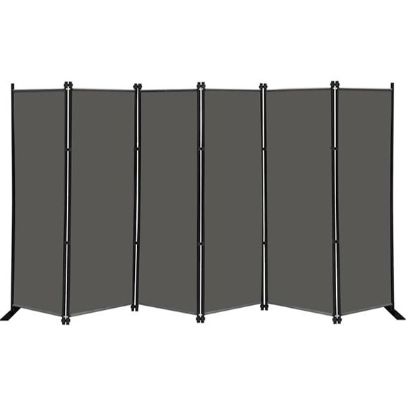 MAYOLIAH 6-Panel Folding Privacy Screen Divider