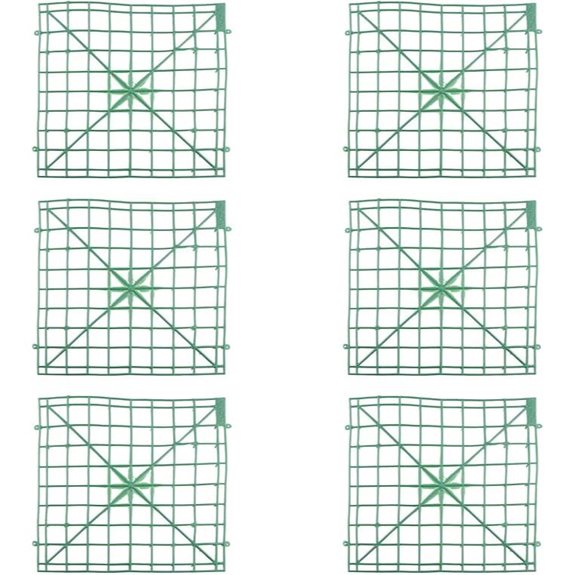 6PCS Artificial Flower Grid Panels for DIY Decor
