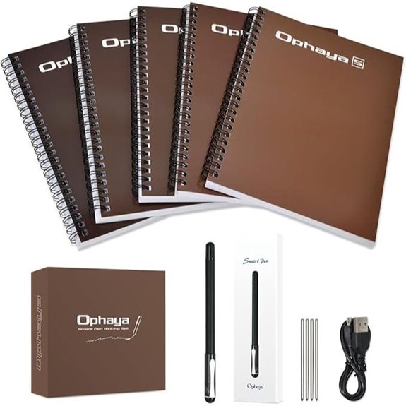 Ophaya Sync Smart Pen & A5 Notebook (5-Pack)