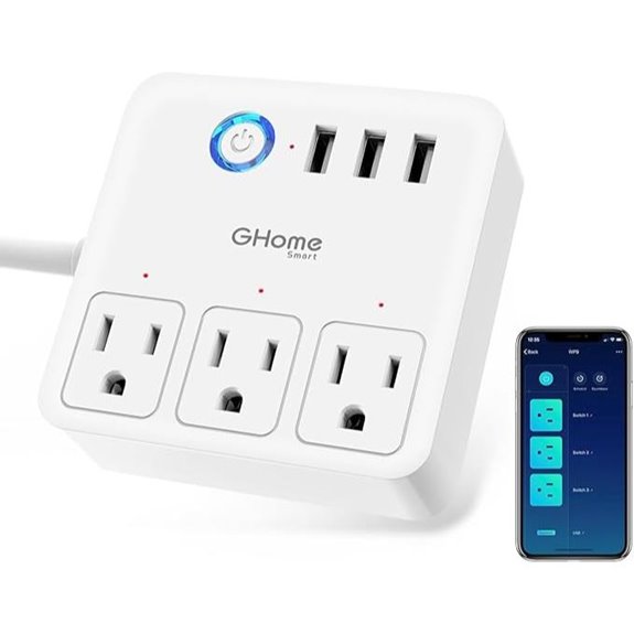 GHome Smart Power Strip with USB & Alexa Compatible