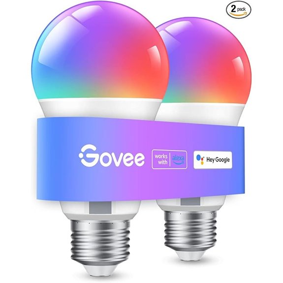 Govee Smart WiFi & Bluetooth RGB Light Bulbs (2 Pack)