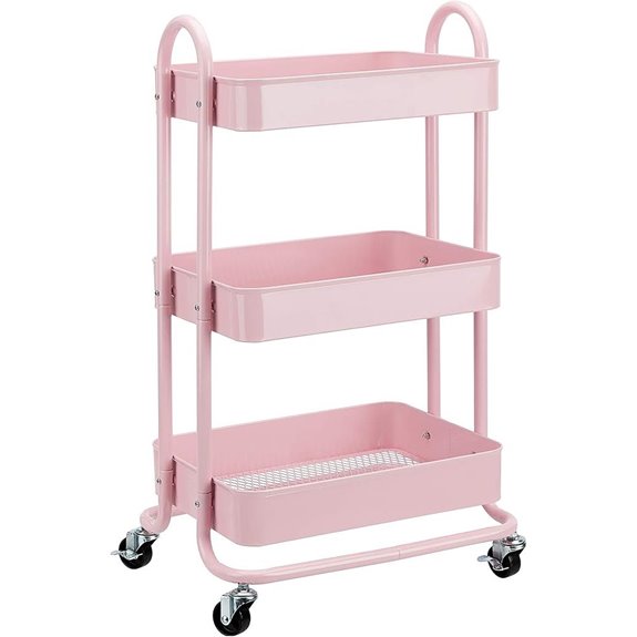 Amazon Basics 3-Tier Rolling Cart with Lockable Wheels