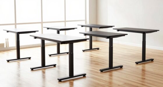 top adjustable desk frames