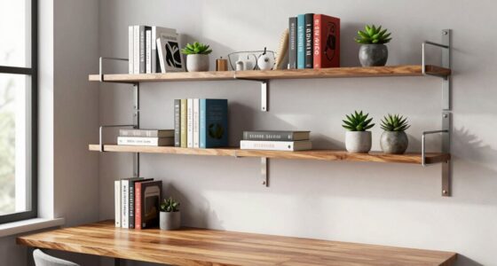 top desk shelf options