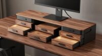 top drawer monitor risers