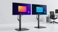 top dual monitor floor stands