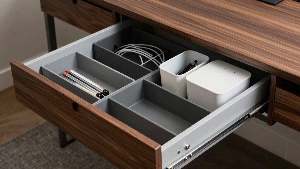 top under desk drawer organizers