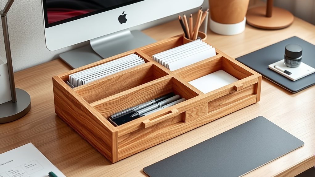 top wooden desk organizer ideas