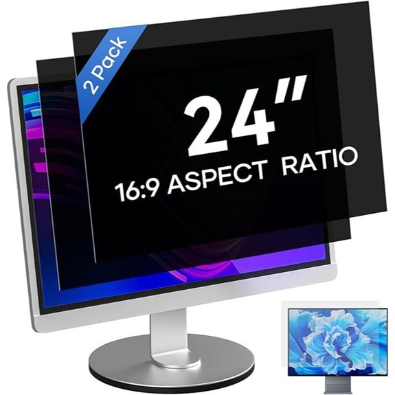 2 Pack 24-Inch Privacy Screens for Widescreen Monitors