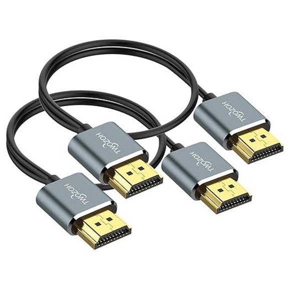 Twozoh 3.3ft Slim HDMI Cables 2-Pack