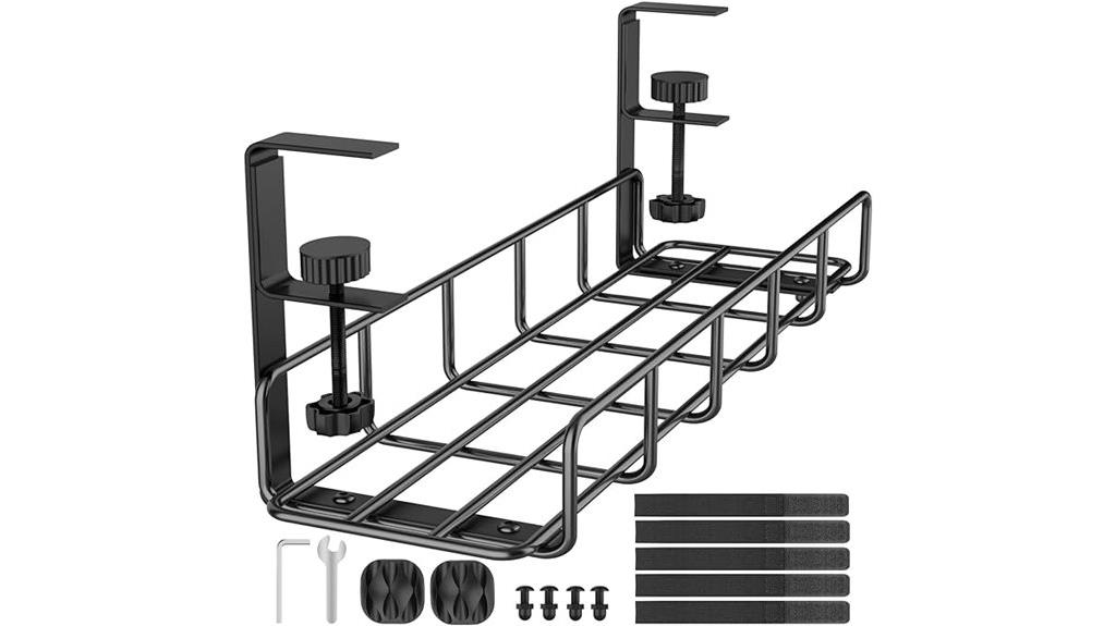 under desk cable tray