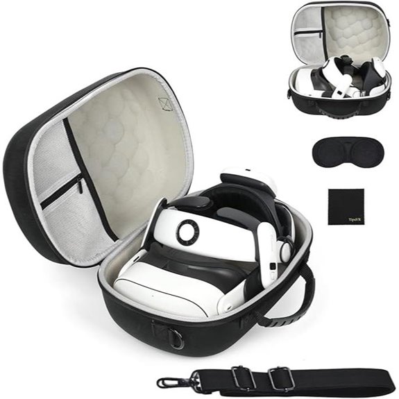 VR Headset & Controllers Hard Case with Shoulder Strap