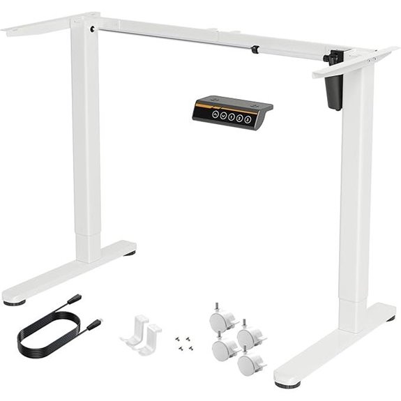 Claiks Electric Standing Desk Frame (White Up to 63)