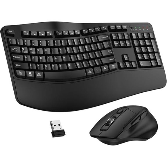 Wireless Keyboard and Mouse Combo with Adjustable DPI