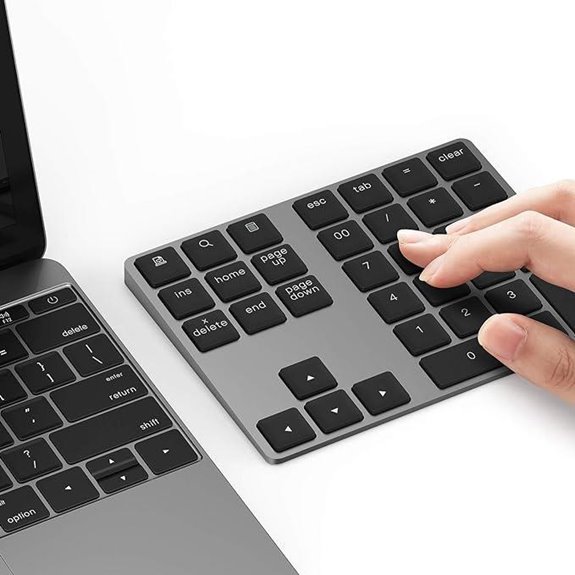 Lekvey Wireless Aluminum Numeric Keypad for Mac & Windows