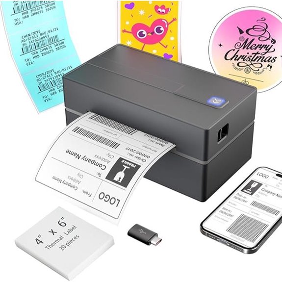 Wireless Bluetooth 4x6 Shipping Label Printer