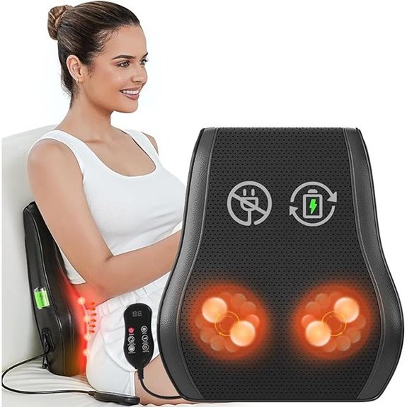 Rechargeable 4D Shiatsu Back Massager with Heat