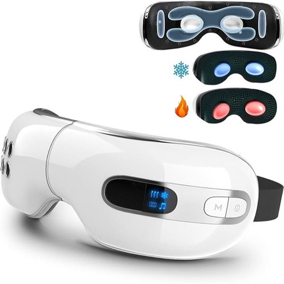 Rechargeable Bluetooth Eye Massager with Heat and Cooling